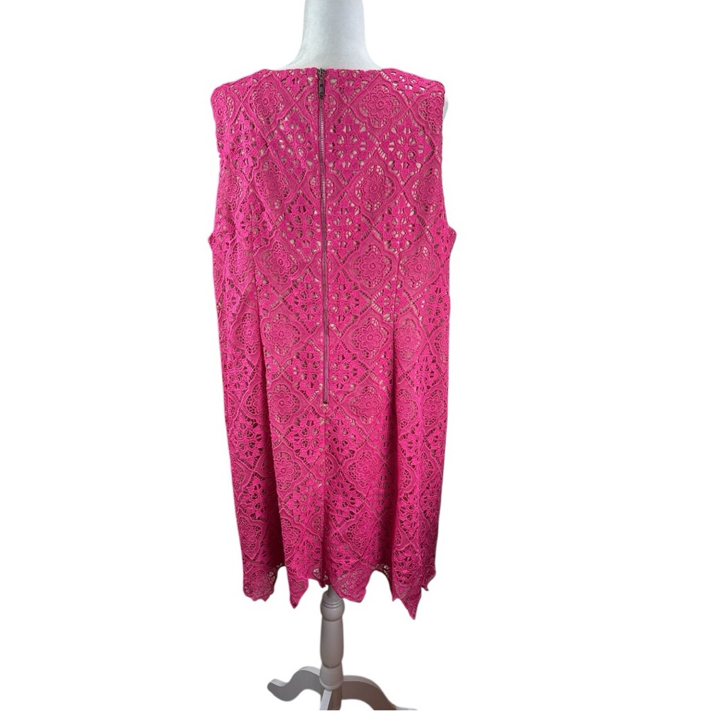 New Eliza J Embroidered Lace Overlay Cocktail Dress Scalloped Hem 20w plus size - Picture 5 of 17